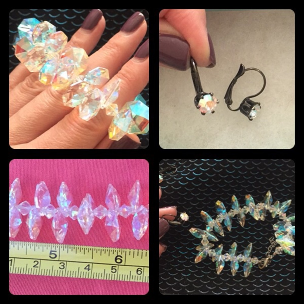 Bracelet and Earrings set - Iridescent
